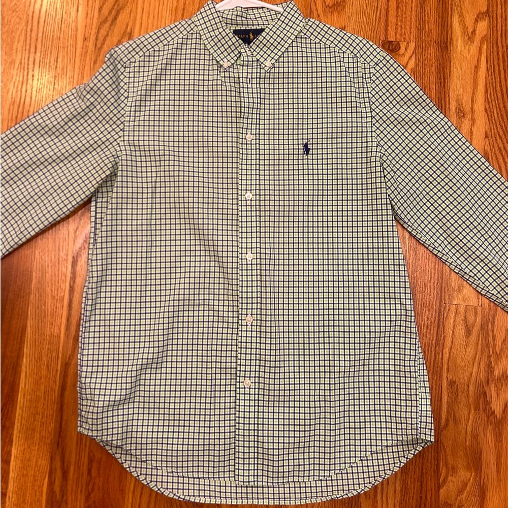 Ralph Lauren Check Button-Down Shirt (big kid)